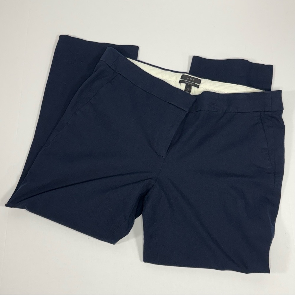 Navy Blue J. Crew Campbell Bi-Stretch Cotton Blend Trouser Pants Size 14T